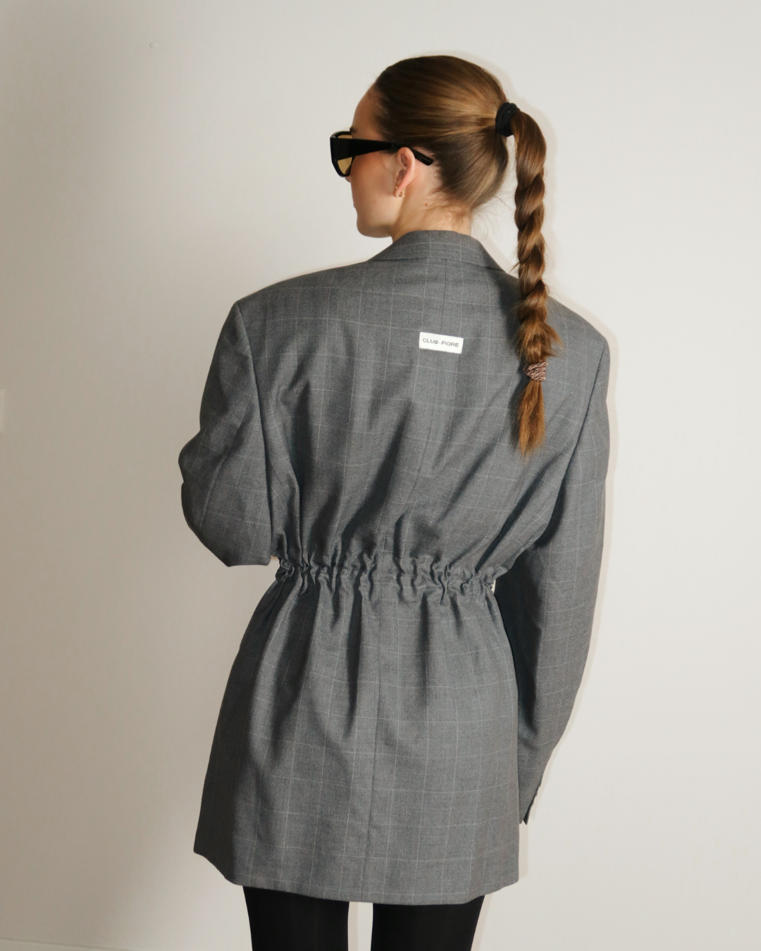 CF Eyelets Waist Blazer - Grey