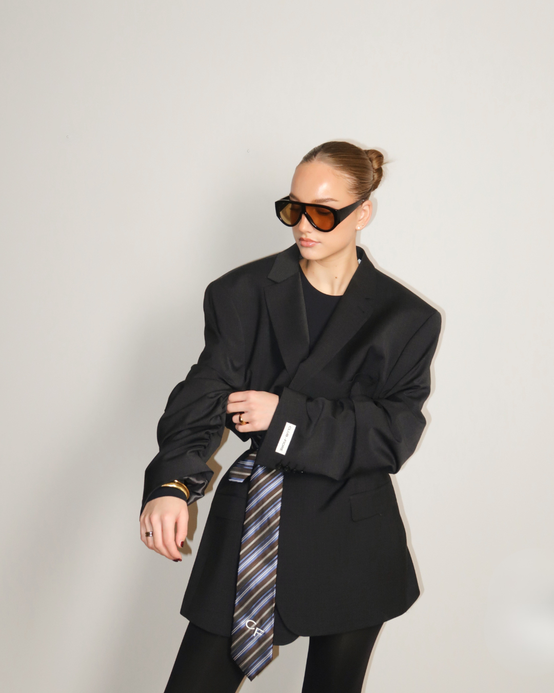 Vintage Tie Blazer - Blue