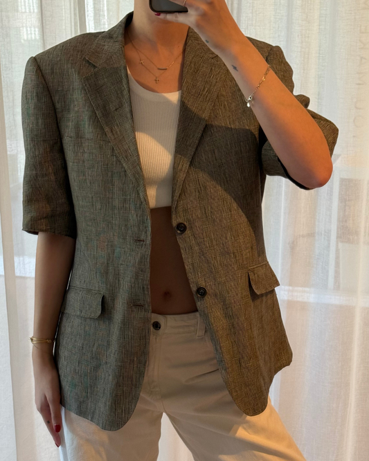 CF SS Blazer - Check Beige