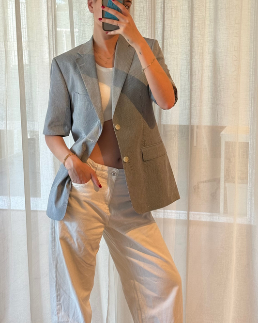 CF SS Blazer - Striped Light Grey