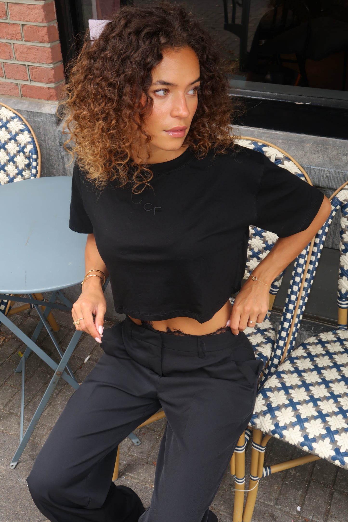 Dan Lace Trousers - Black