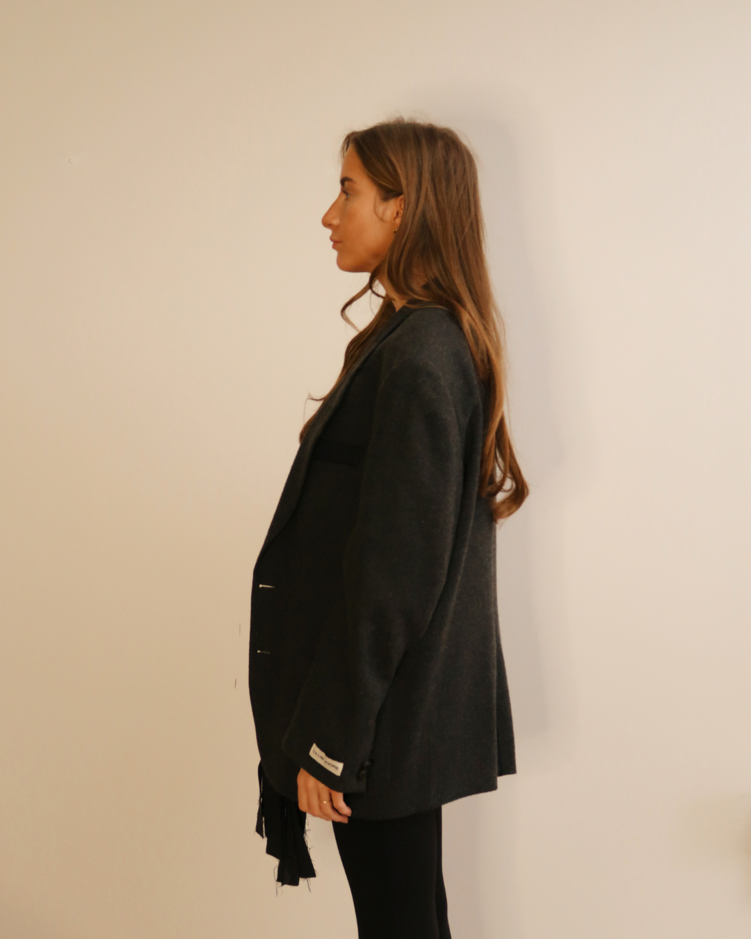 CF Fringe Blazer - Wool Grey