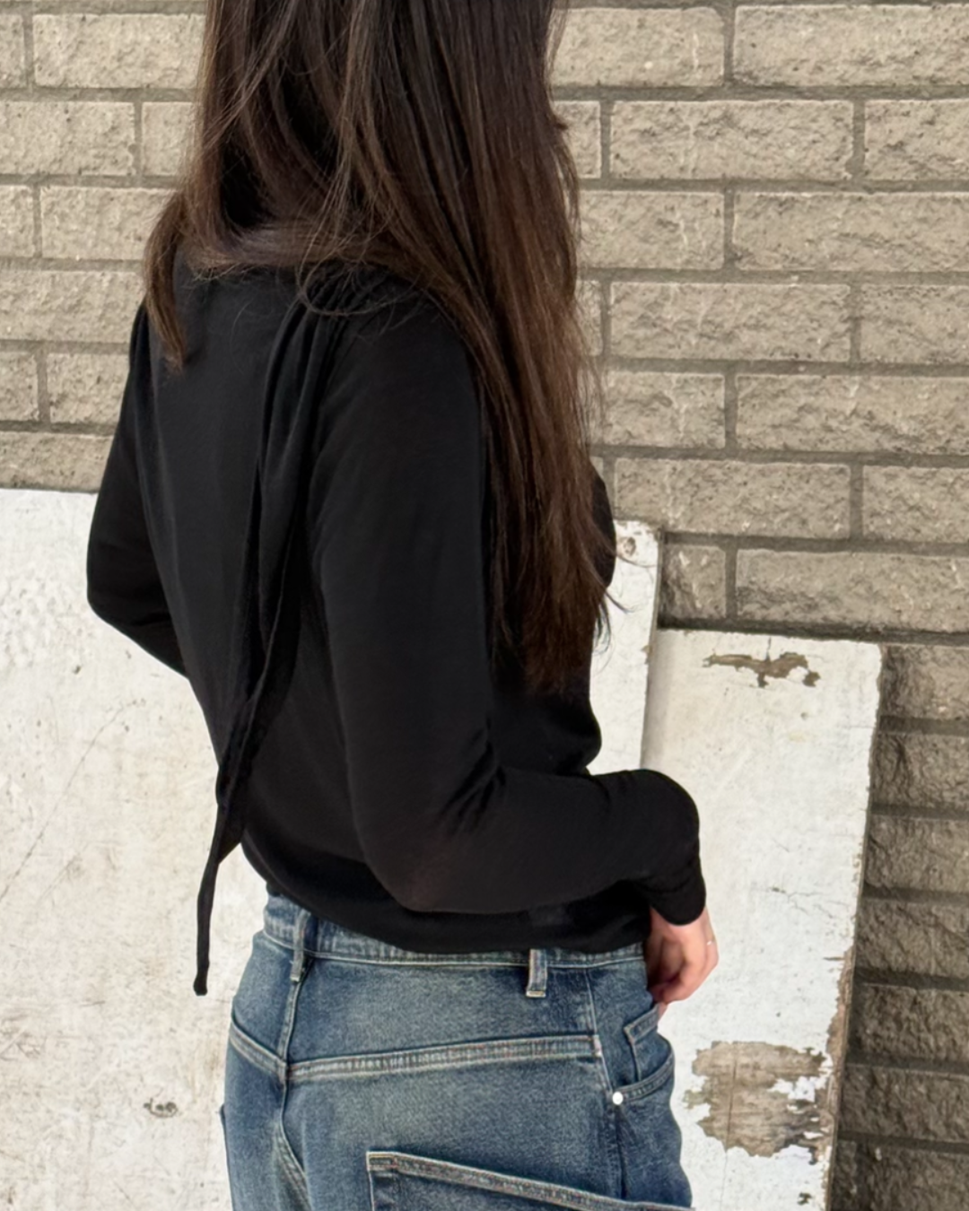 Leon Drapey Top - Black