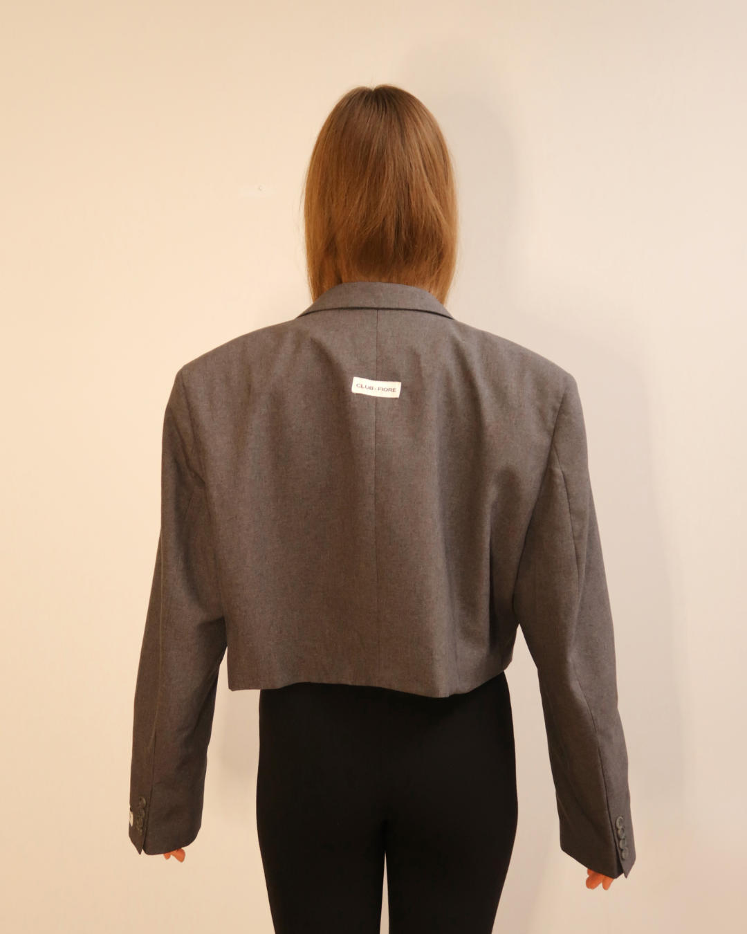 CF Cropped Blazer - Grey