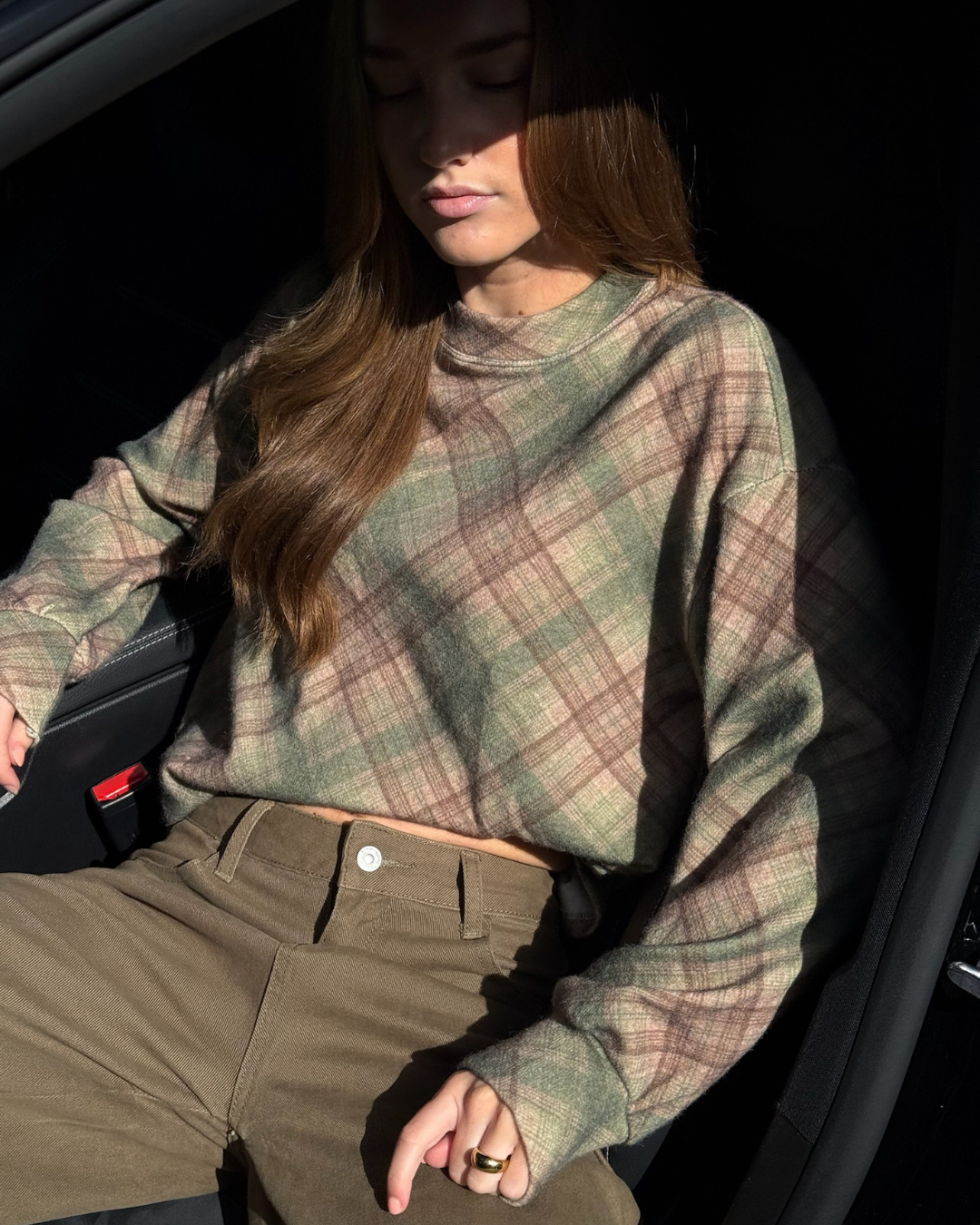 Raf Checkered Long Sleeve - Khaki
