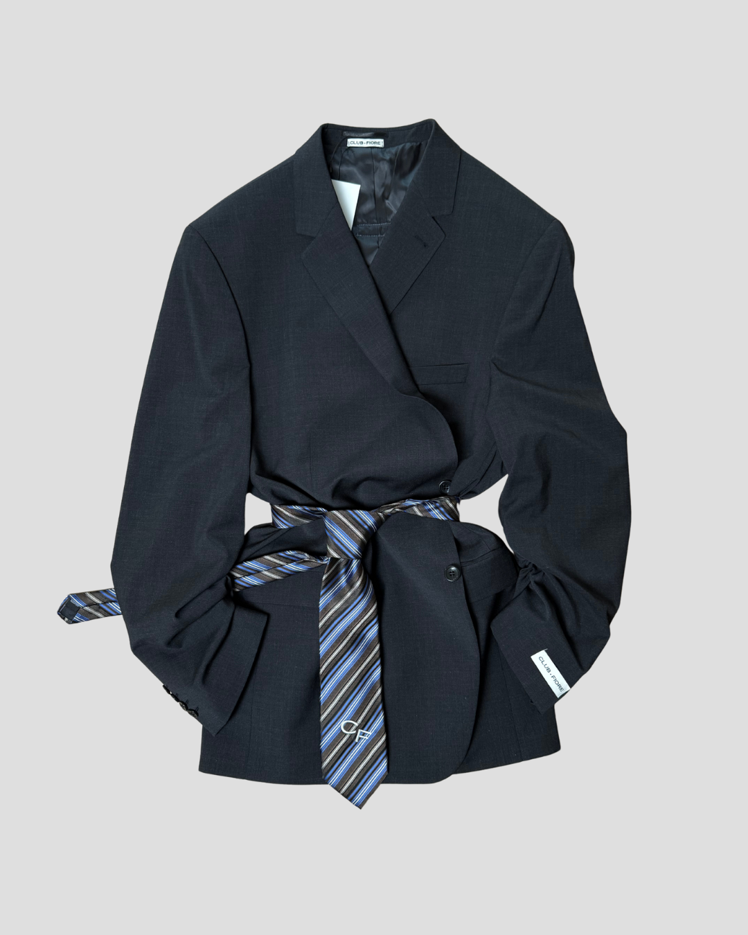 Vintage Tie Blazer - Brown
