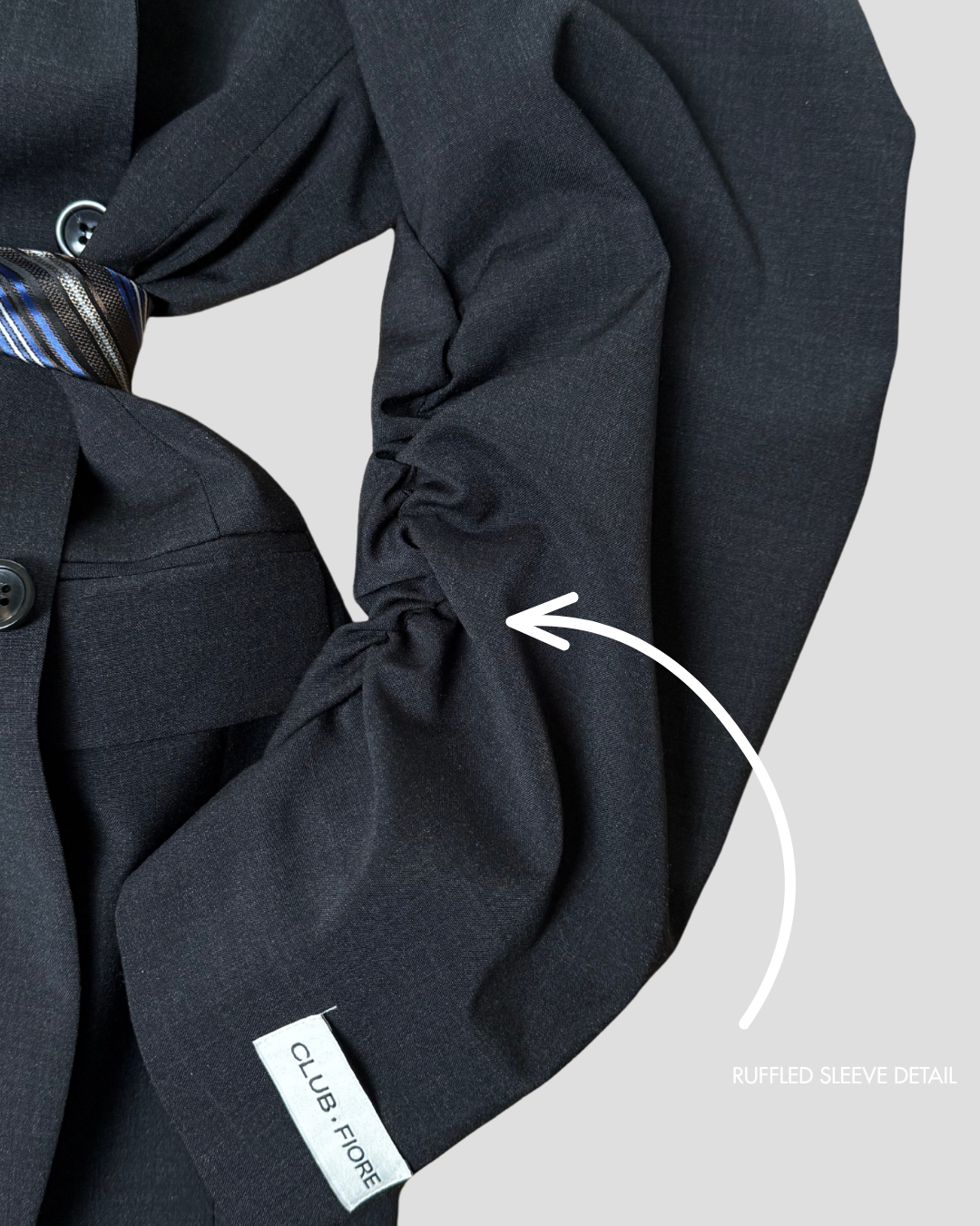 Vintage Tie Blazer - Purple