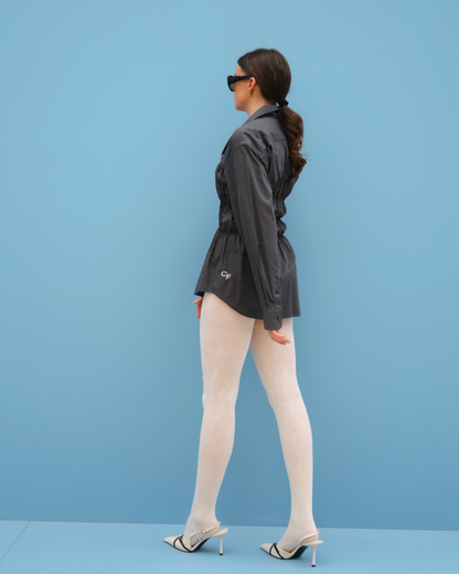CF Smocked Shirt - Dark Grey