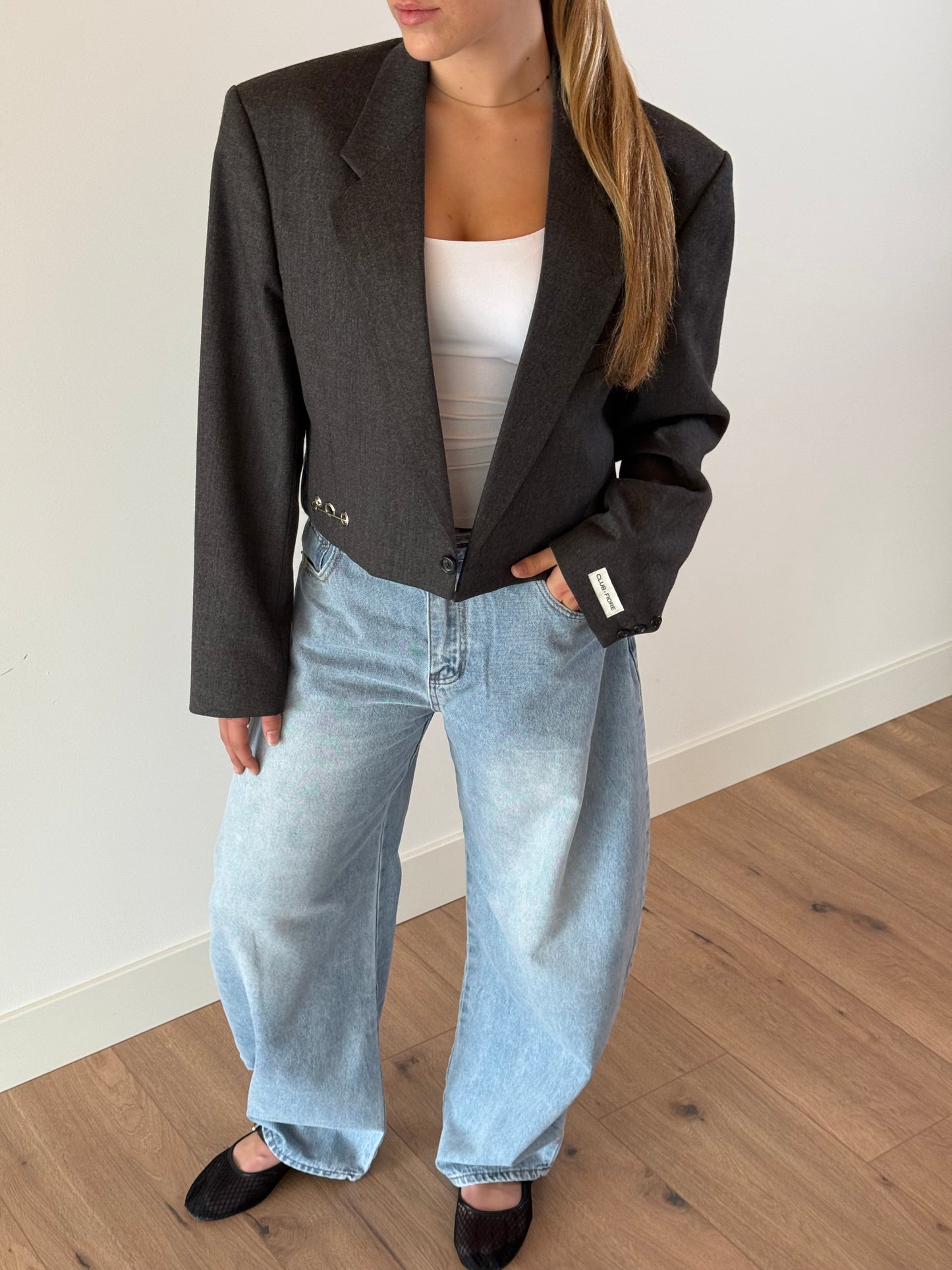 Vintage Cropped Blazer - 181 Dark Taupe