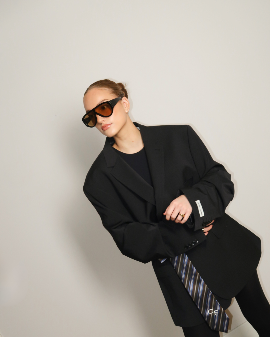 Vintage Tie Blazer - Purple