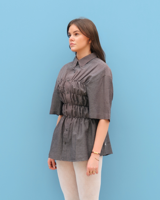 CF Smocked Shirt - Anthracite Grey