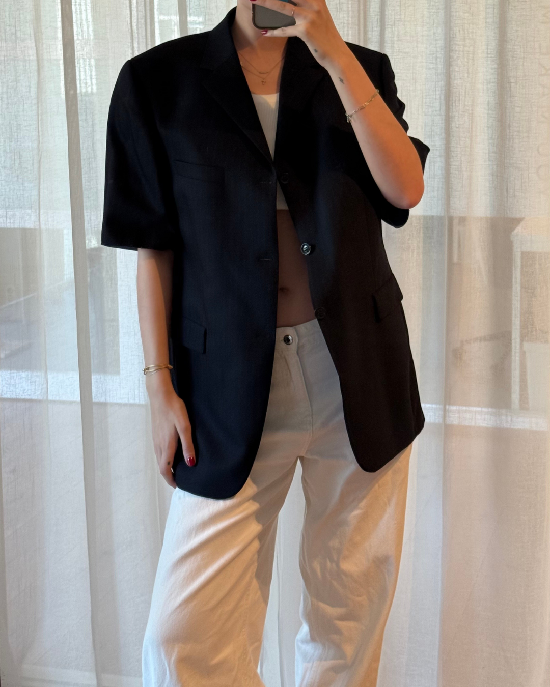 CF SS Blazer - Black Burgundy