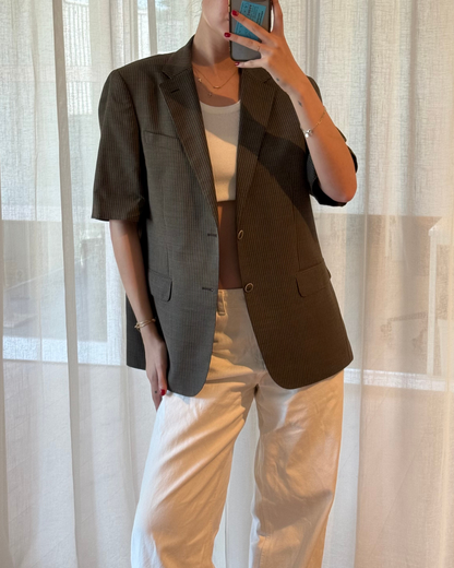 CF SS Blazer - Striped Taupe