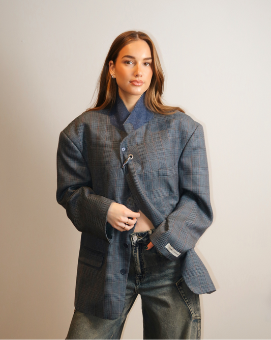 CF Mao Piercing Blazer - Denim Blue