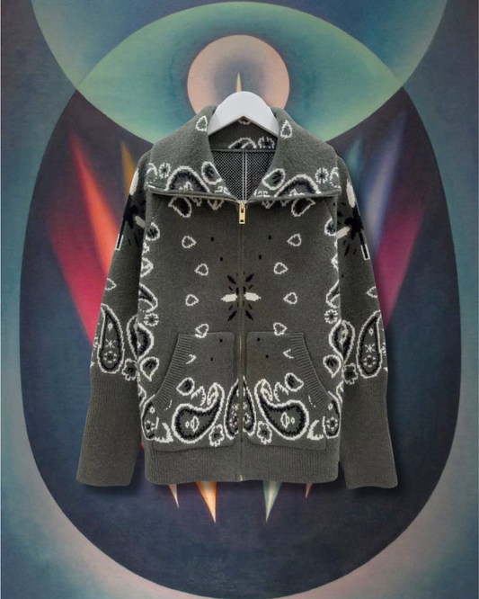 Bada Zip Cardi - Kaki
