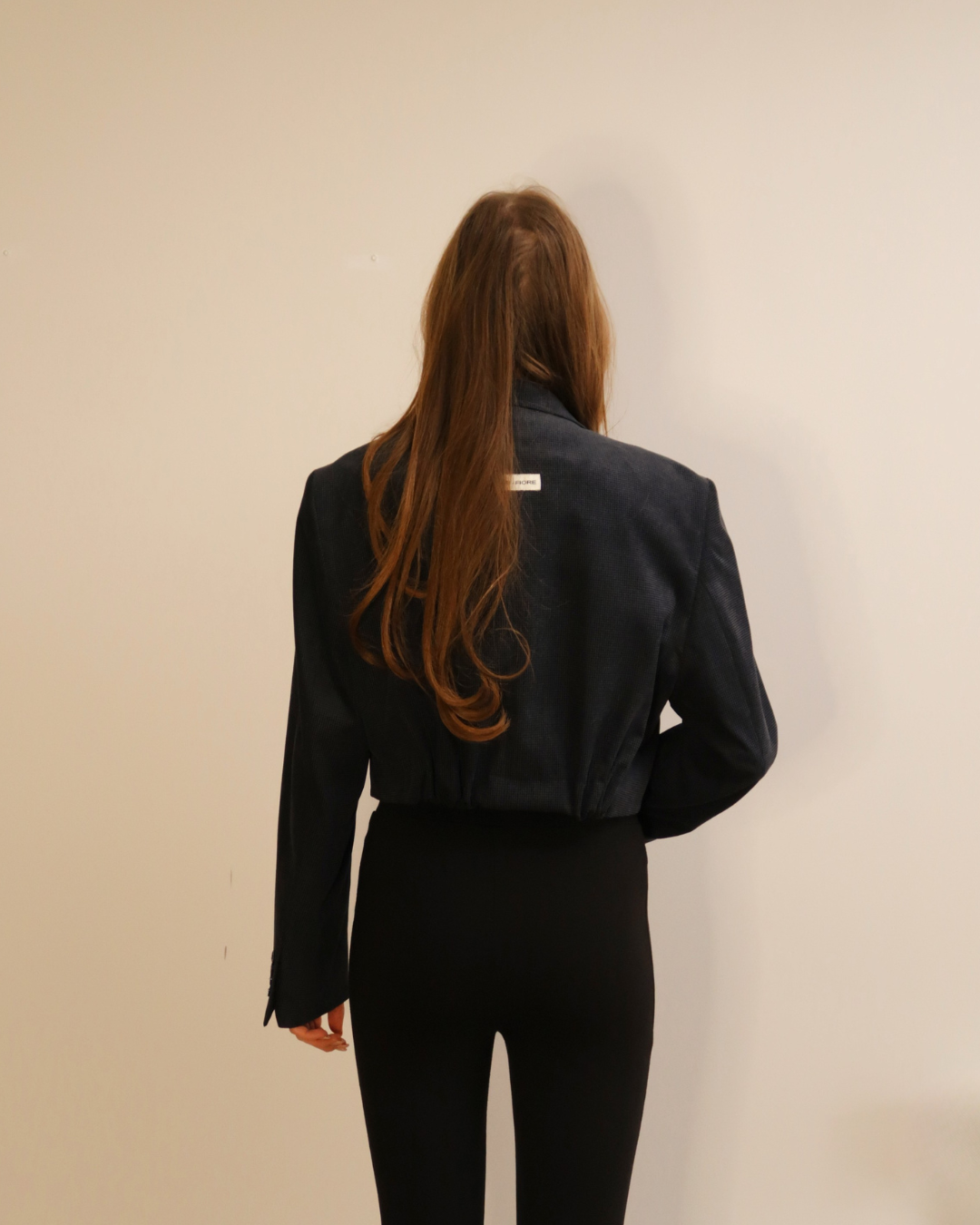 CF Cropped Blazer - Navy