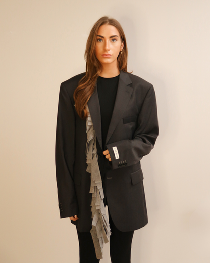 CF Fringe Blazer - Nearly Black
