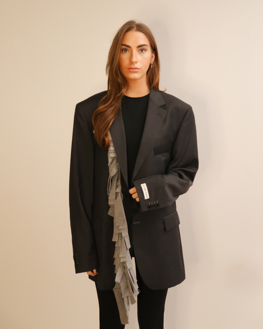 CF Fringe Blazer - Nearly Black