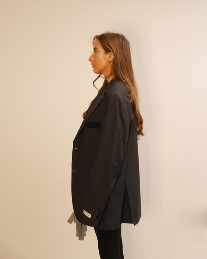 CF Fringe Blazer - Nearly Black