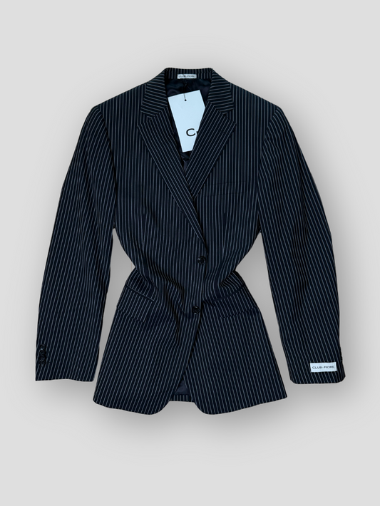 Vintage Adjustable Waist Blazer - Ultra Dark Navy 08