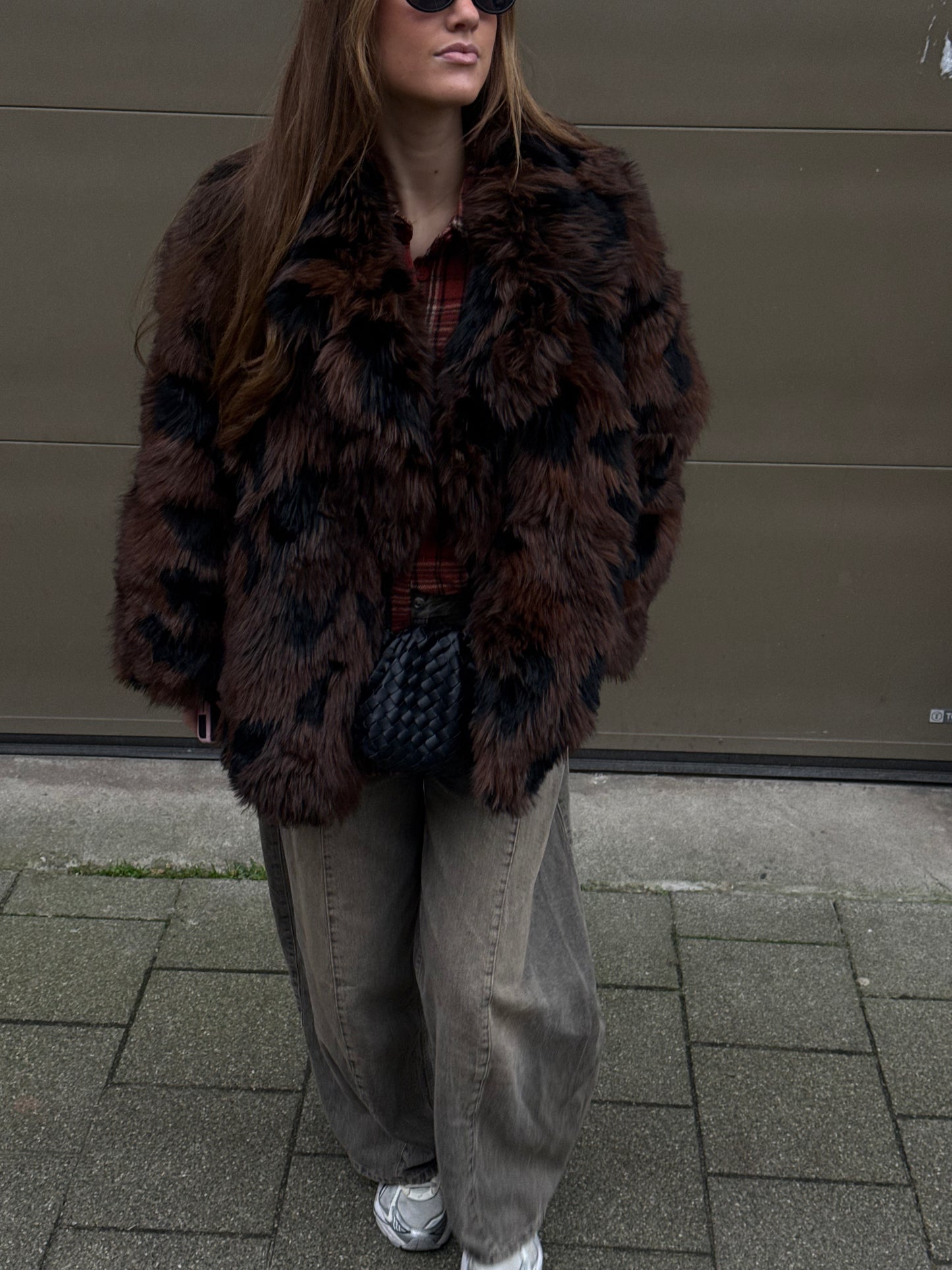 Benjamin Faux Fur Coat - Chocolate