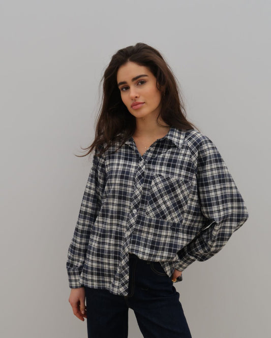 Saint Checked Shirt - Navy