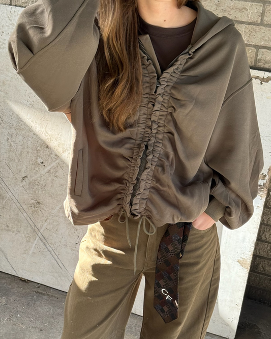 Seppe Zip Up Hoodie - Khaki