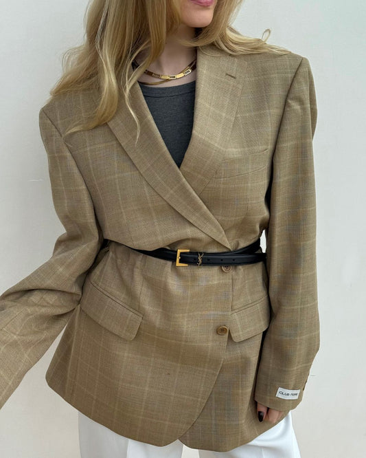 Vintage Waist Blazer - 169 Beige